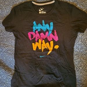 Nike tee-shirt, black, blu, pink, orange